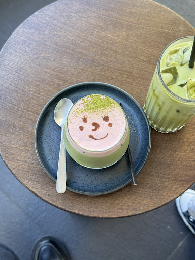 Matcha drinks served at Kompass Coffee
